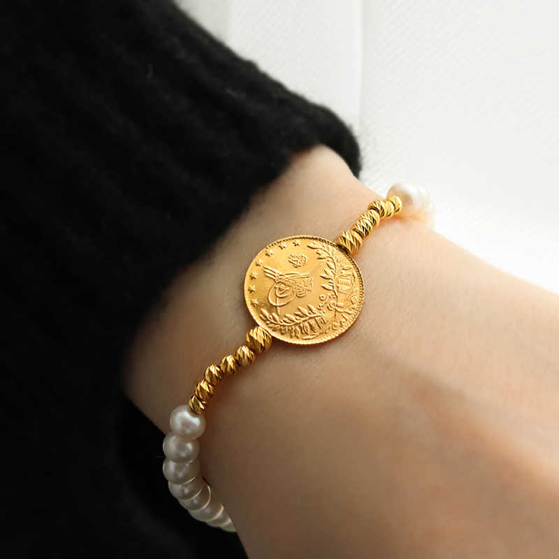 İnci Yarım Reşat Bileklik Altın Bileklik YAVUZ